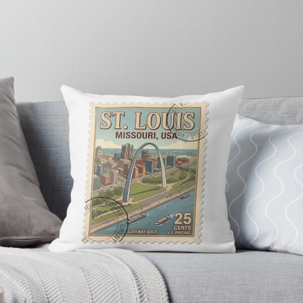 Item preview, Vintage St. Louis Missouri Gateway Arch Travel Stamp designed and sold by k3rstman1.