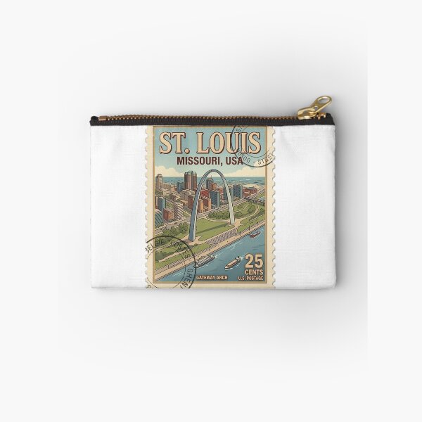 Item preview, Vintage St. Louis Missouri Gateway Arch Travel Stamp designed and sold by k3rstman1.