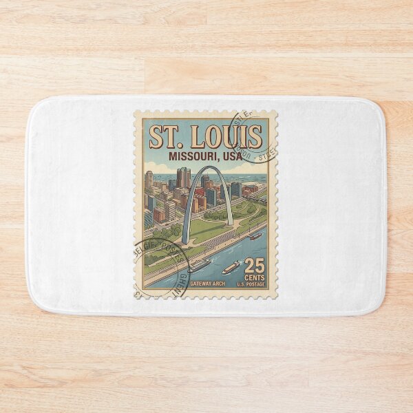 Item preview, Vintage St. Louis Missouri Gateway Arch Travel Stamp designed and sold by k3rstman1.