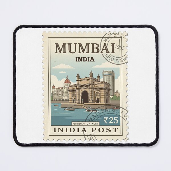 Item preview, Vintage Mumbai Gateway Of India Travel Stamp designed and sold by k3rstman1.