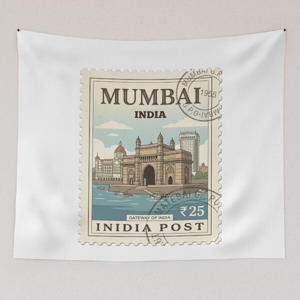 Item preview, Vintage Mumbai Gateway Of India Travel Stamp designed and sold by k3rstman1.
