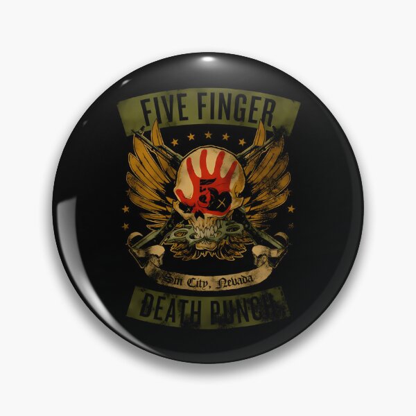 Artikelvorschau, Fünf Finger Death Punch Sin City Nevada Militärschädel A entworfen und verkauft von tawap.