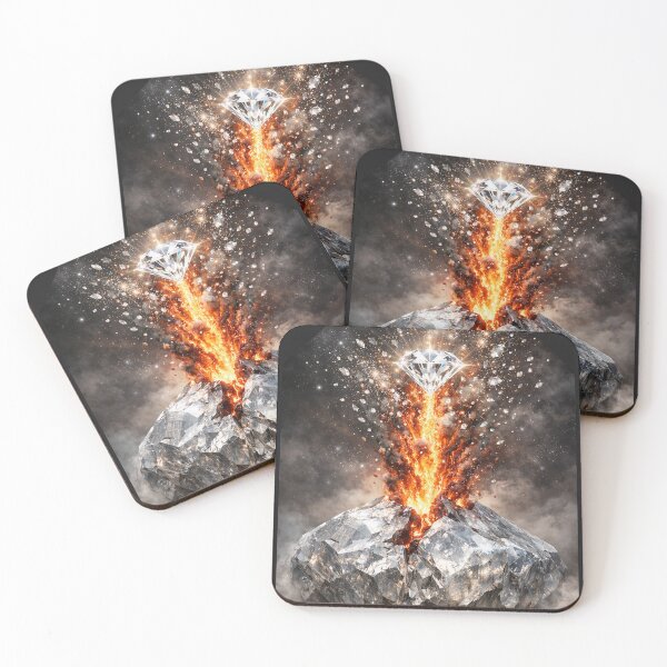Item preview, Epic Birth of a Diamond: Volcano Erupting from Raw Art designed and sold by CreativeArtistL.