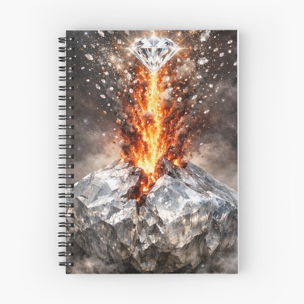 Item preview, Epic Birth of a Diamond: Volcano Erupting from Raw Art designed and sold by CreativeArtistL.