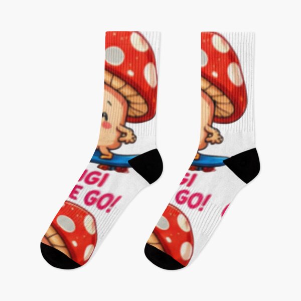 Item preview, Cute Mushroom Fungi on the Go Skateboard Design designed and sold by DailyDoodlesBySumbul.