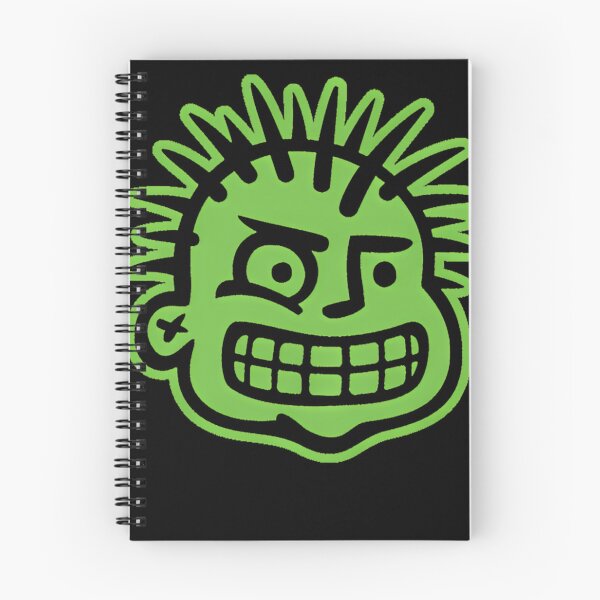 Item preview, Green Spiked Punk Mascot Head designed and sold by OrigamiOkami.