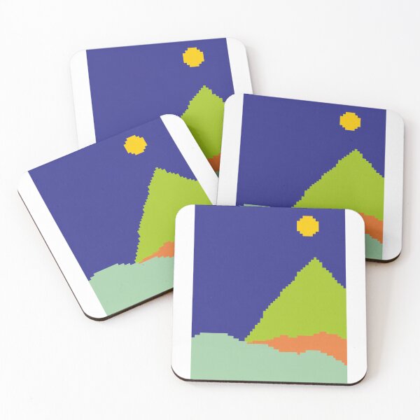 Item preview, Pixel Mountain Landscape Night Sky designed and sold by braakmore.