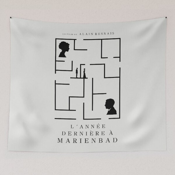 Item preview, Last Year at Marienbad Poster | Alain Resnais Tribute | Minimalist Labyrinth Art Print | French New Wave Cinema designed and sold by MORKINO POSTERS.