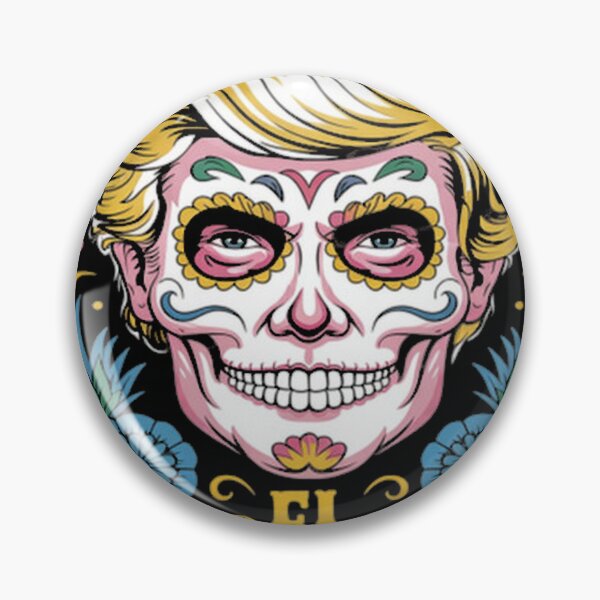 Item preview, El Pendejo Dia De Los Muertos Sugar Skull Trump designed and sold by Raaziya.