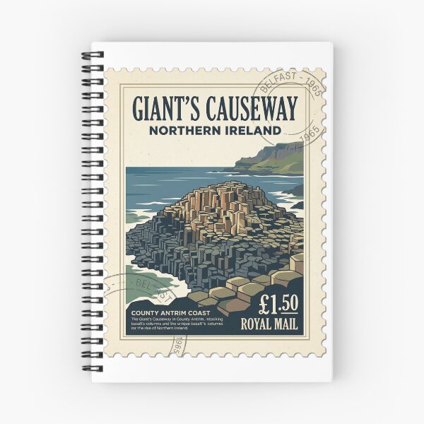 Item preview, Giant's Causeway Northern Ireland Vintage Travel Stamp designed and sold by k3rstman1.