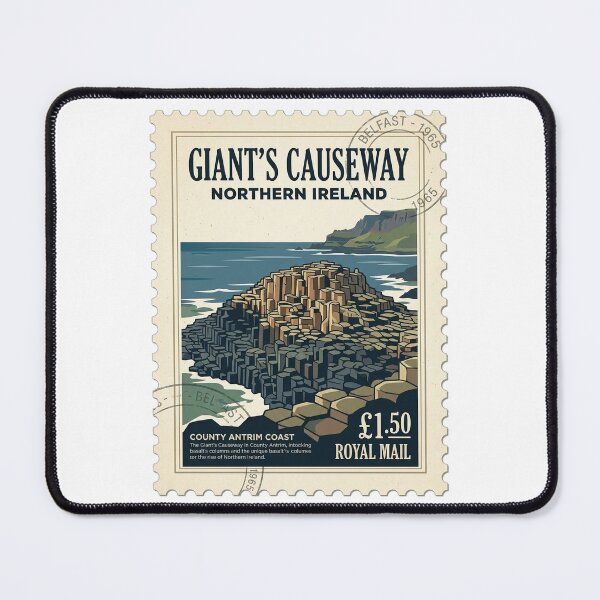 Item preview, Giant's Causeway Northern Ireland Vintage Travel Stamp designed and sold by k3rstman1.