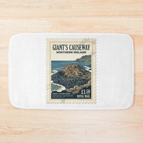 Item preview, Giant's Causeway Northern Ireland Vintage Travel Stamp designed and sold by k3rstman1.