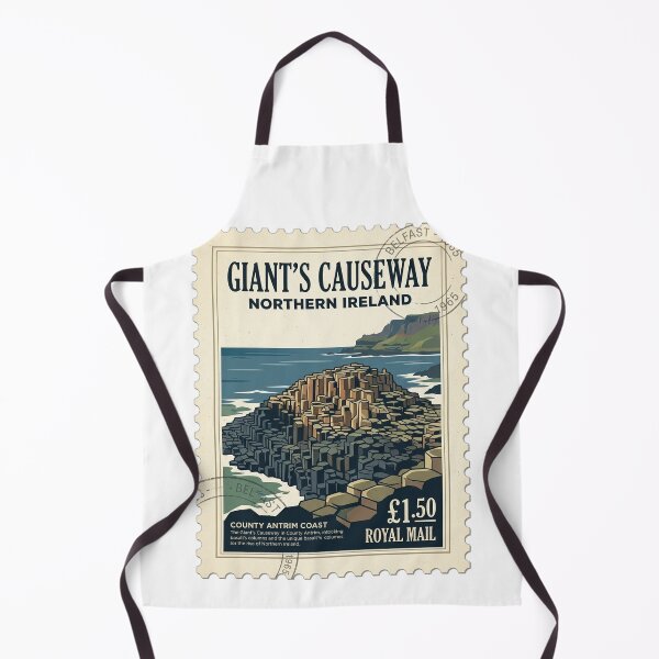 Item preview, Giant's Causeway Northern Ireland Vintage Travel Stamp designed and sold by k3rstman1.