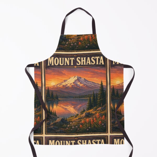 Item preview, Mount Shasta California Vintage Travel Poster | Retro Volcano Hiking Adventure | Snow-Capped Mountain National Park Nature designed and sold by Globalcitytees.