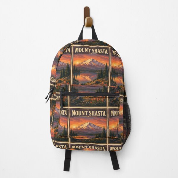 Item preview, Mount Shasta California Vintage Travel Poster | Retro Volcano Hiking Adventure | Snow-Capped Mountain National Park Nature designed and sold by Globalcitytees.