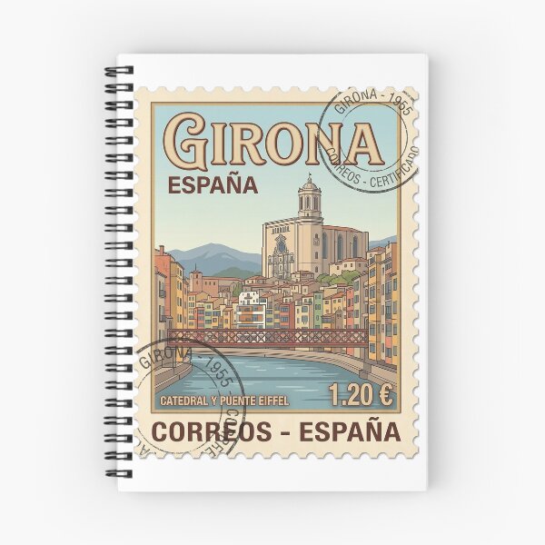 Artikelvorschau, Girona, Spanien – Reisestempel – Kathedrale – Eiffelturm entworfen und verkauft von k3rstman1.