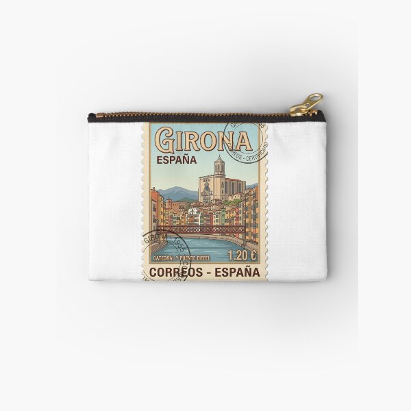 Item preview, Girona Spain Travel Stamp Cathedral Eiffel Bridge designed and sold by k3rstman1.
