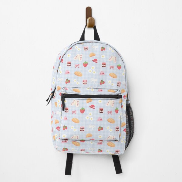 Item preview, Strawberry Picnic on Blue Gingham Background designed and sold by Mohu Store.
