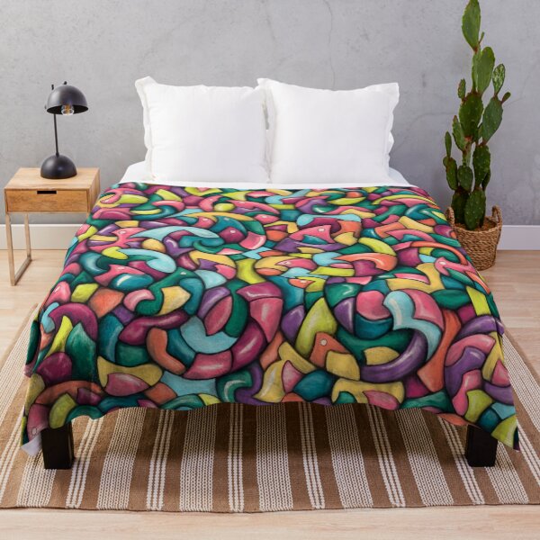 Item preview, Colorful abstract shapes, rainbow colored waves designed and sold by NadiaChevrel.