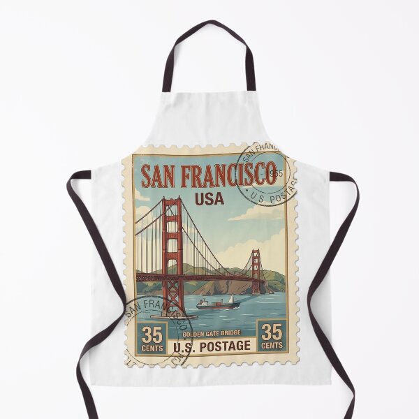Item preview, Vintage San Francisco Golden Gate Bridge Travel Stamp designed and sold by k3rstman1.