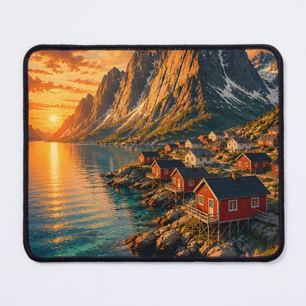 Item preview, Lofoten Norway Vintage Travel Poster No. 777 | Retro Fjord Wall Art designed and sold by bauschberts.