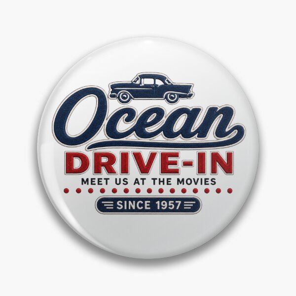 Item preview, Ocean Drive In Retro Movies designed and sold by WearTheVibe Store.