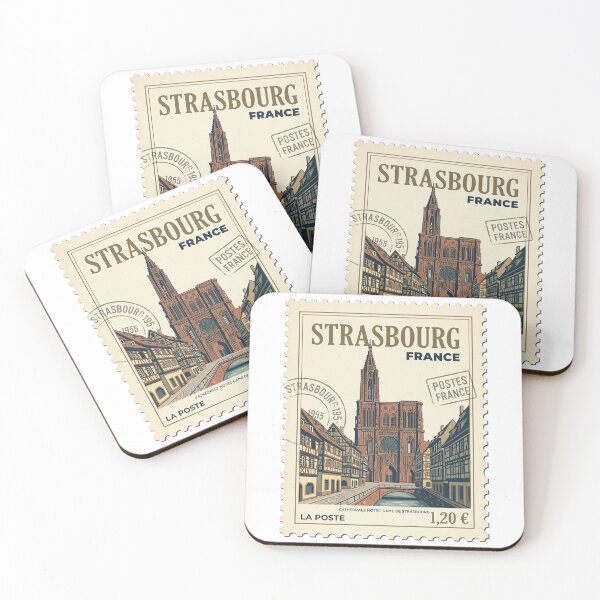 Item preview, Vintage Strasbourg France Notre Dame Travel Stamp designed and sold by k3rstman1.