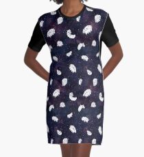 tardigrades in space pattern Graphic T-Shirt Dress