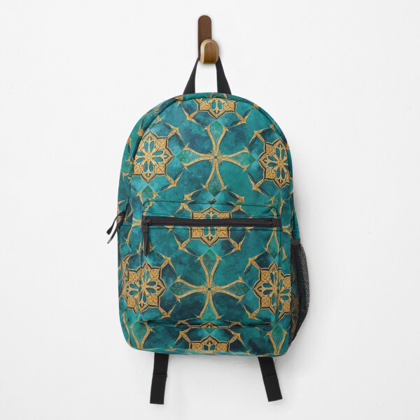 Item preview, Luxury Teal Gold Moroccan Geometric Mosaic Pattern Seamless Decor Design designed and sold by GrinGalore.