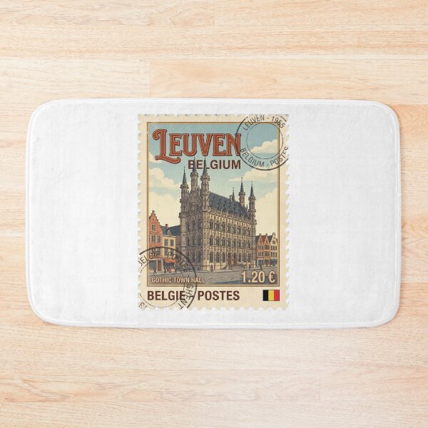 Item preview, Vintage Leuven Belgium Gothic Town Hall Travel Stamp designed and sold by k3rstman1.