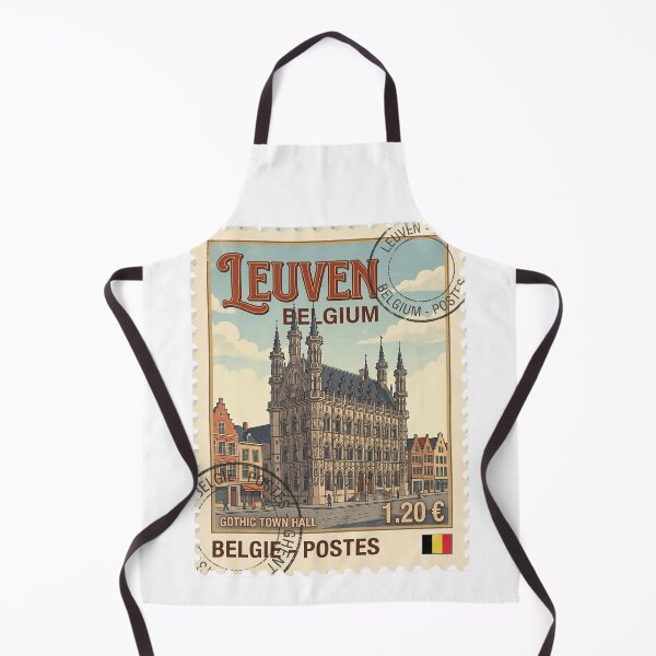 Item preview, Vintage Leuven Belgium Gothic Town Hall Travel Stamp designed and sold by k3rstman1.