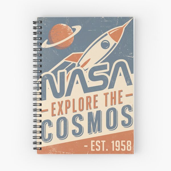 Item preview, Vintage NASA Explore the Cosmos Retro Metal Sign Poster designed and sold by Astral-Artisan.