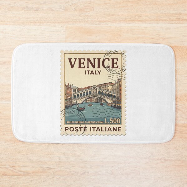Item preview, Vintage Venice Italy Rialto Bridge Travel Stamp designed and sold by k3rstman1.