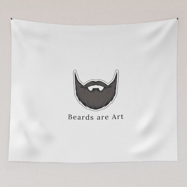 Item preview, Beards Are Art Minimalist Beard Illustration designed and sold by NiftyWrx.