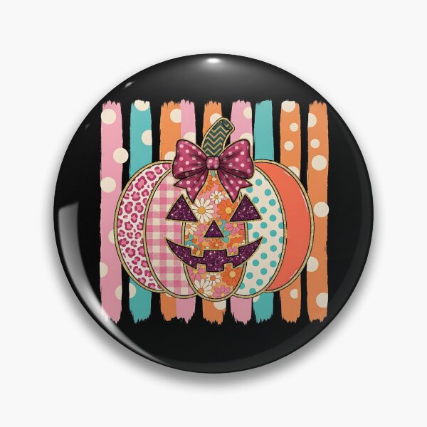 Item preview, Coquette Leopard Floral Pumpkin, Retro Coquette Halloween, Pink Polka Dot Pumpkin designed and sold by Keingdesign.