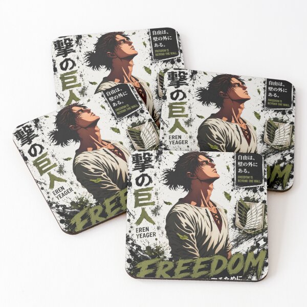 Item preview, Freedom Beyond the Wall | Anime Inspired Grunge Poster designed and sold by PocketVibe.