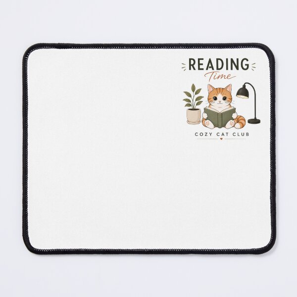 Item preview, Reading Time Cozy Cat Club Cute Orange Kitten Book Lover designed and sold by Nicha Studio.