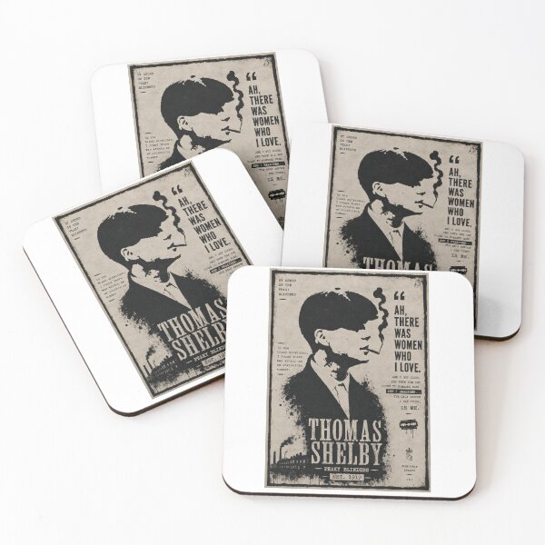 Item preview, Thomas Shelby Peaky Blinders Stencil Art | Vintage Noir Gangster Poster | Quote Design “Ah There Was Women Who I Love” designed and sold by MysticForge Studio.