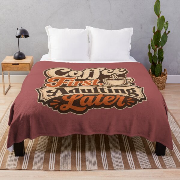 Item preview, Coffee First Adulting Later Vintage Retro Design designed and sold by Aliplus+.