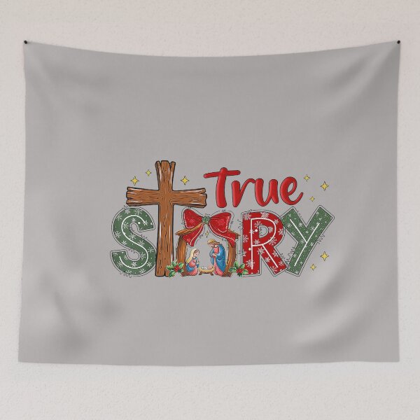 Item preview, Christmas Jesus Cross Religious Christian Xmas True Story designed and sold by GreggRoss.
