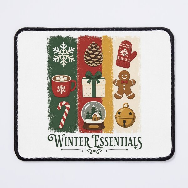 Item preview, Cozy Winter Essentials Retro Holiday Grid designed and sold by NSB-Design.