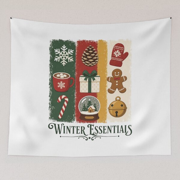 Item preview, Cozy Winter Essentials Retro Holiday Grid designed and sold by NSB-Design.