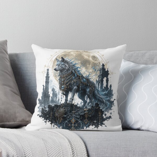 Item preview, Moonlit Wolf Guardian Dark Fantasy designed and sold by MWprint.