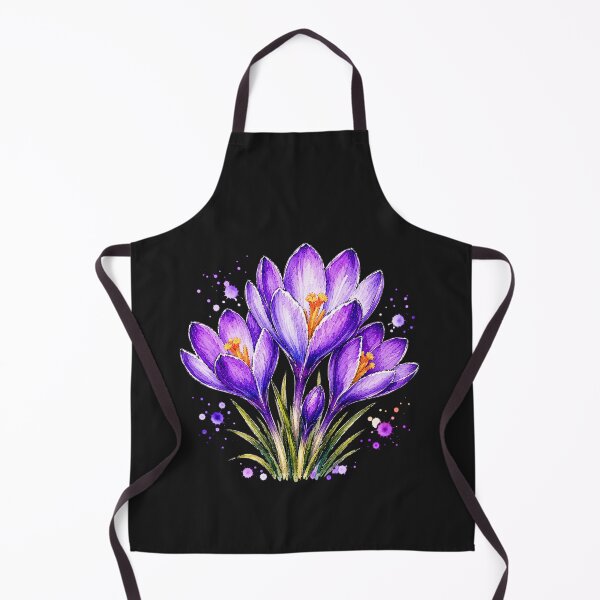 Item preview, Purple Crocus Watercolor Art – Elegant Botanical Floral Illustration designed and sold by ColorSplash123.