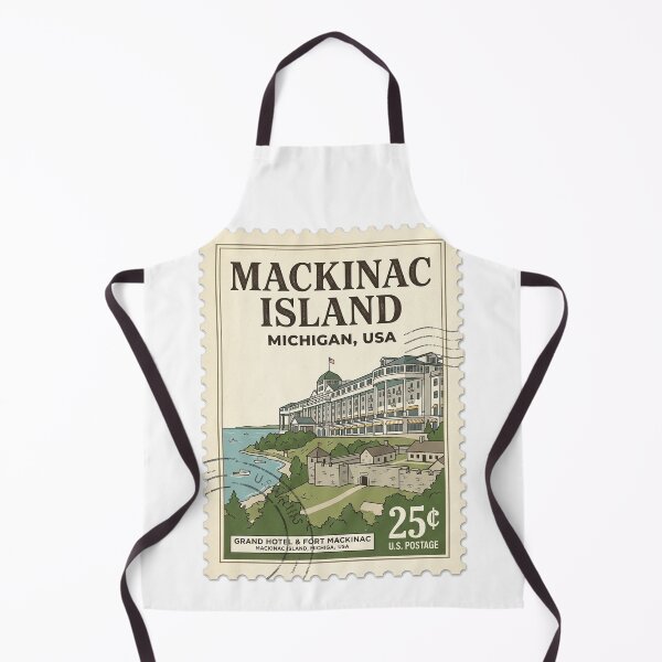 Item preview, Vintage Mackinac Island Michigan Travel Stamp designed and sold by k3rstman1.