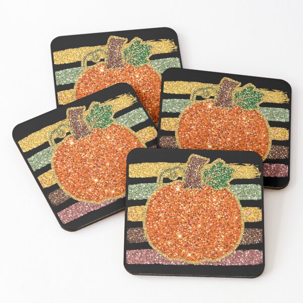 Item preview, Glitter Orange Pumpkin, Sparkly Fall Autumn, Striped Brush Stroke designed and sold by Keingdesign.