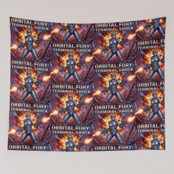 Item preview, Orbital Fury Terminal Shock retro style design designed and sold by Vintage Designs +.