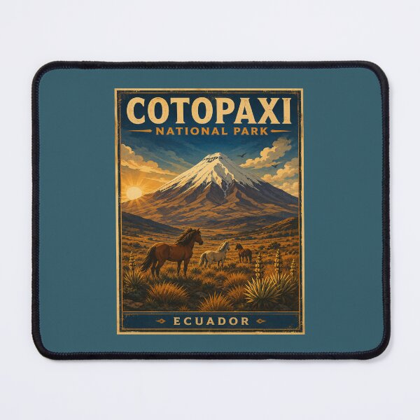 Item preview, Cotopaxi National Park Vintage Travel Poster | Ecuador Volcano Retro WPA Hiking Adventure Art designed and sold by Globalcitytees.