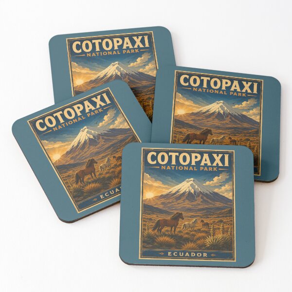 Item preview, Cotopaxi National Park Vintage Travel Poster | Ecuador Volcano Retro WPA Hiking Adventure Art designed and sold by Globalcitytees.
