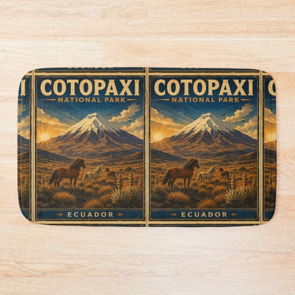 Item preview, Cotopaxi National Park Vintage Travel Poster | Ecuador Volcano Retro WPA Hiking Adventure Art designed and sold by Globalcitytees.
